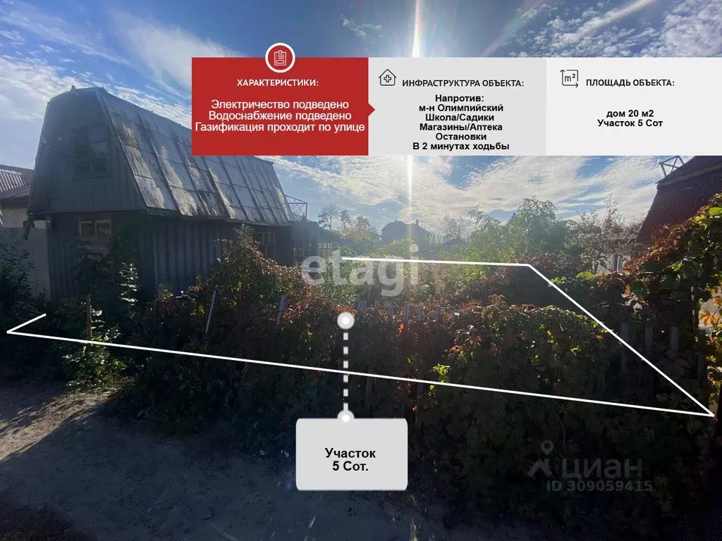 Дом в Белгородская область, Старый Оскол Имени Мичурина СНТ,  (20 м) - Фото 0