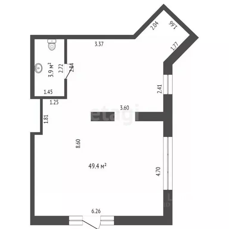 Помещение свободного назначения в Тюменская область, Тюмень ул. ... - Фото 2