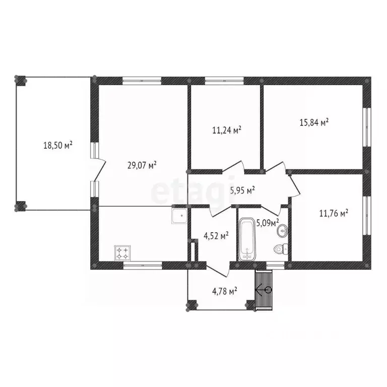 Дом в Башкортостан, Уфа городской округ, с. Нагаево  (115 м) - Фото 2