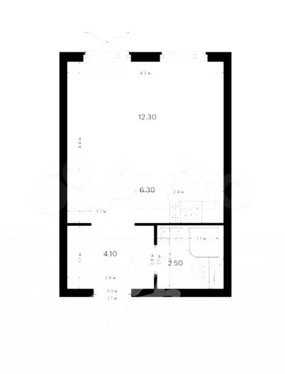 Квартира-студия, 25,2 м, 20/25 эт. - Фото 0
