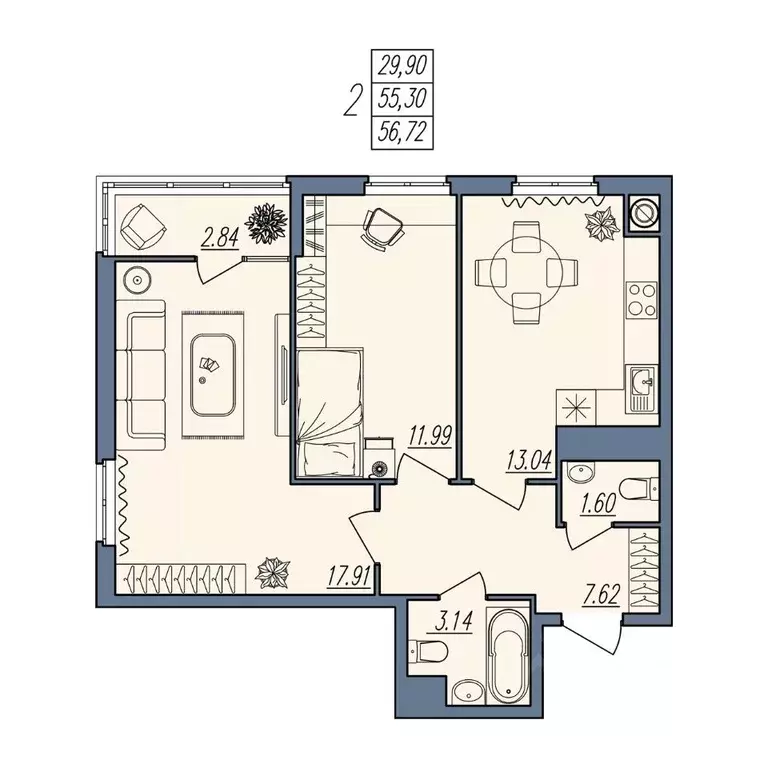 2-к кв. Волгоградская область, Волгоград ул. Тракторостроителей, 29 ... - Фото 1