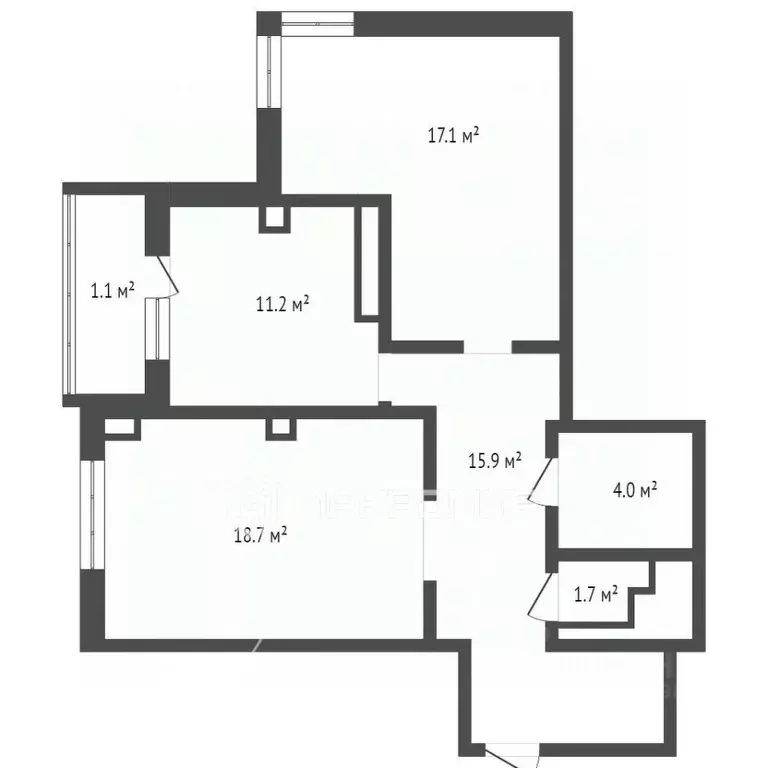 2-к кв. Брянская область, Брянск ул. Крахмалева, 49/1 (68.6 м) - Фото 1