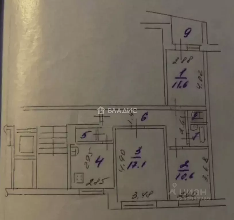 3-к кв. Пензенская область, Пенза просп. Строителей, 152А (65.6 м) - Фото 2