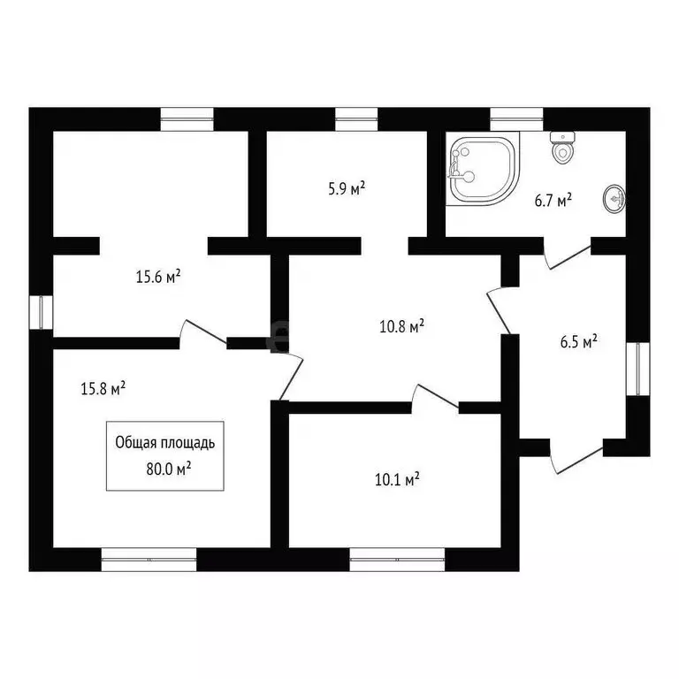 Дом в Бердск, улица Чапаева (80 м) - Фото 1