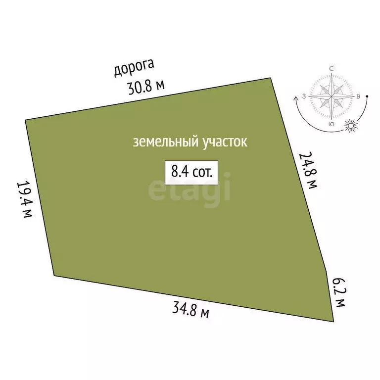 Участок в Тюмень, СНТ Плодовое (8.37 м) - Фото 0