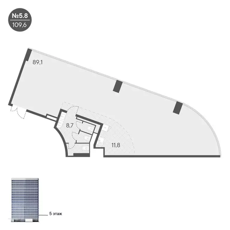 Офис (109.6 м) - Фото 2
