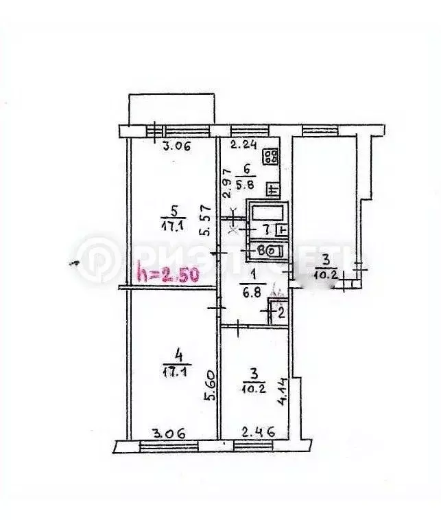 Комната Мурманская область, Мурманск ул. Капитана Копытова, 6 (17.0 м) - Фото 0