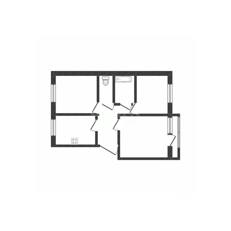 3-к кв. Белгородская область, Валуйки ул. Пархоменко, 26 (59.36 м) - Фото 2