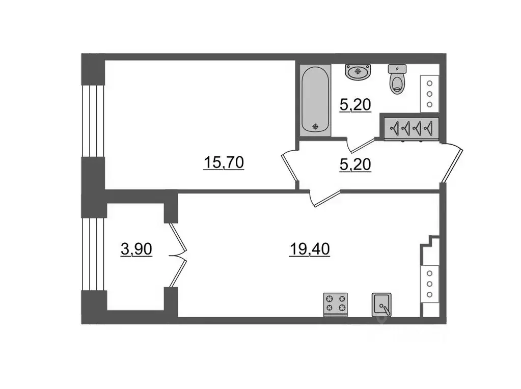 1-к кв. Санкт-Петербург Петровский просп., 28к2 (47.5 м) - Фото 1