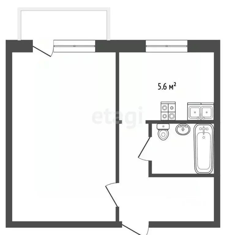 1-к кв. Кемеровская область, Прокопьевск ул. Советов, 25 (31.1 м) - Фото 1