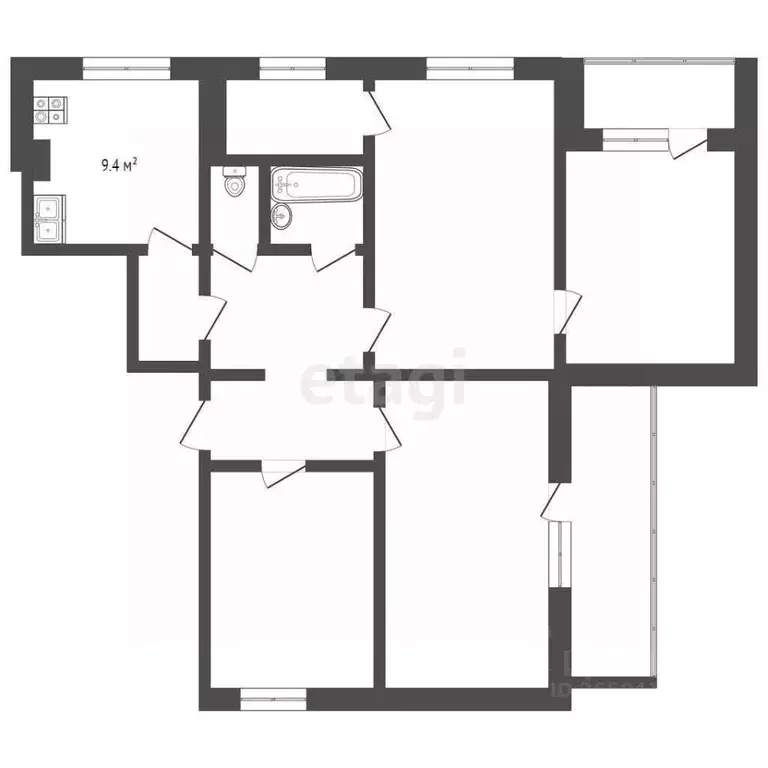 4-к кв. Севастополь ул. Астана Кесаева, 8/1 (82.5 м) - Фото 1