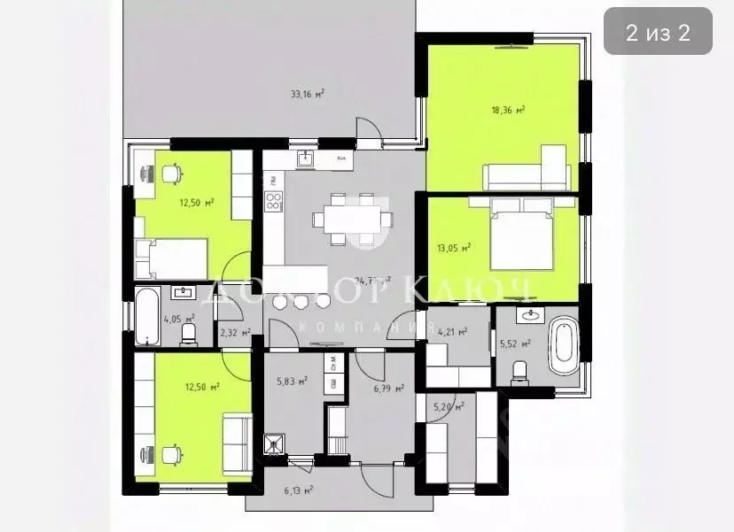 Дом в Новосибирская область, Новосибирский район, Каменский сельсовет, ... - Фото 2