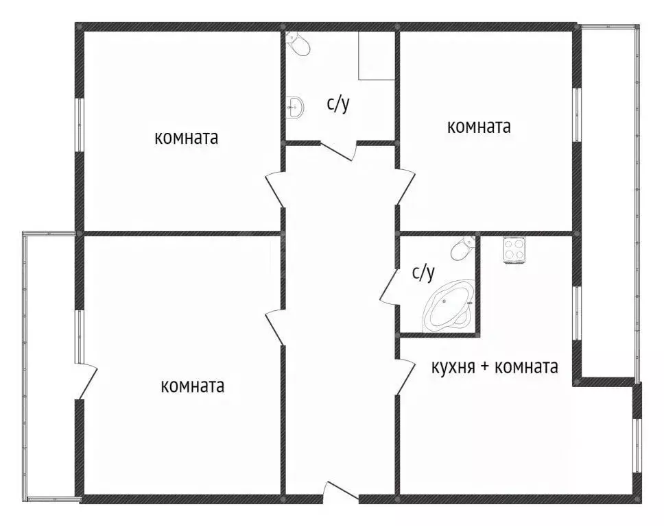 5-к кв. Свердловская область, Нижний Тагил ул. Дружинина, 74 (168.0 м) - Фото 2