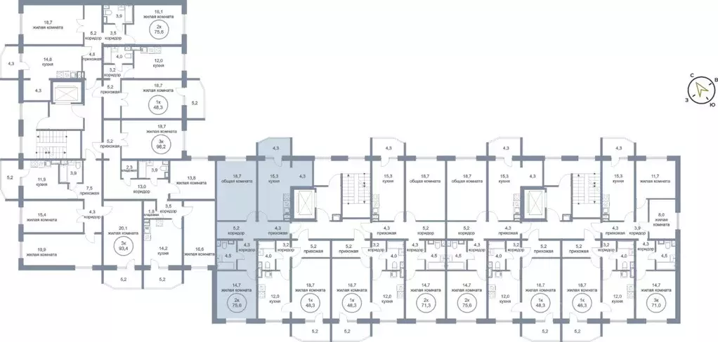 2-к кв. Ханты-Мансийский АО, Нефтеюганск 6-й мкр, 11 (75.6 м) - Фото 1