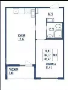 1-к кв. Санкт-Петербург Белоостровская ул., 10к1 (41.0 м) - Фото 1