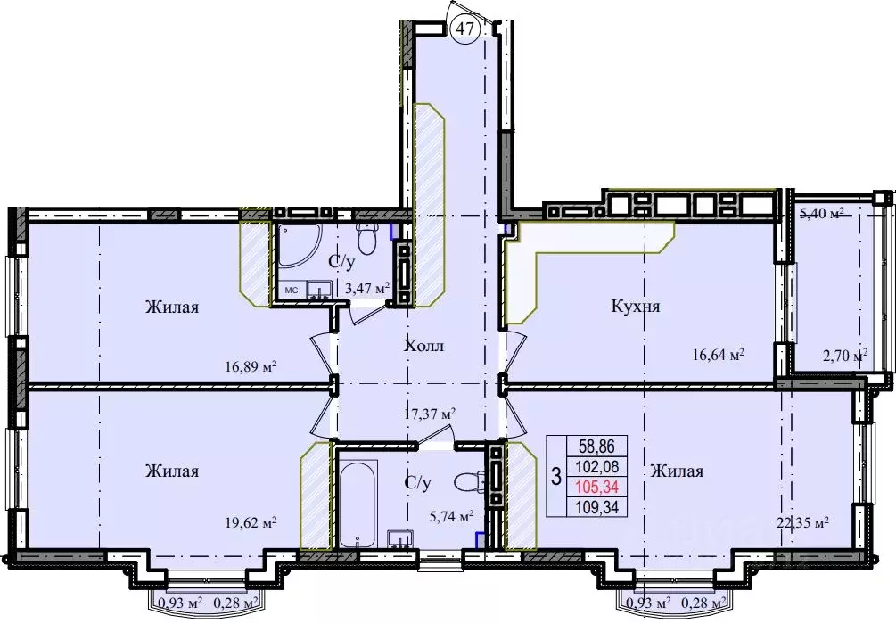 3-к кв. Калининградская область, Гурьевский муниципальный округ, пос. ... - Фото 1