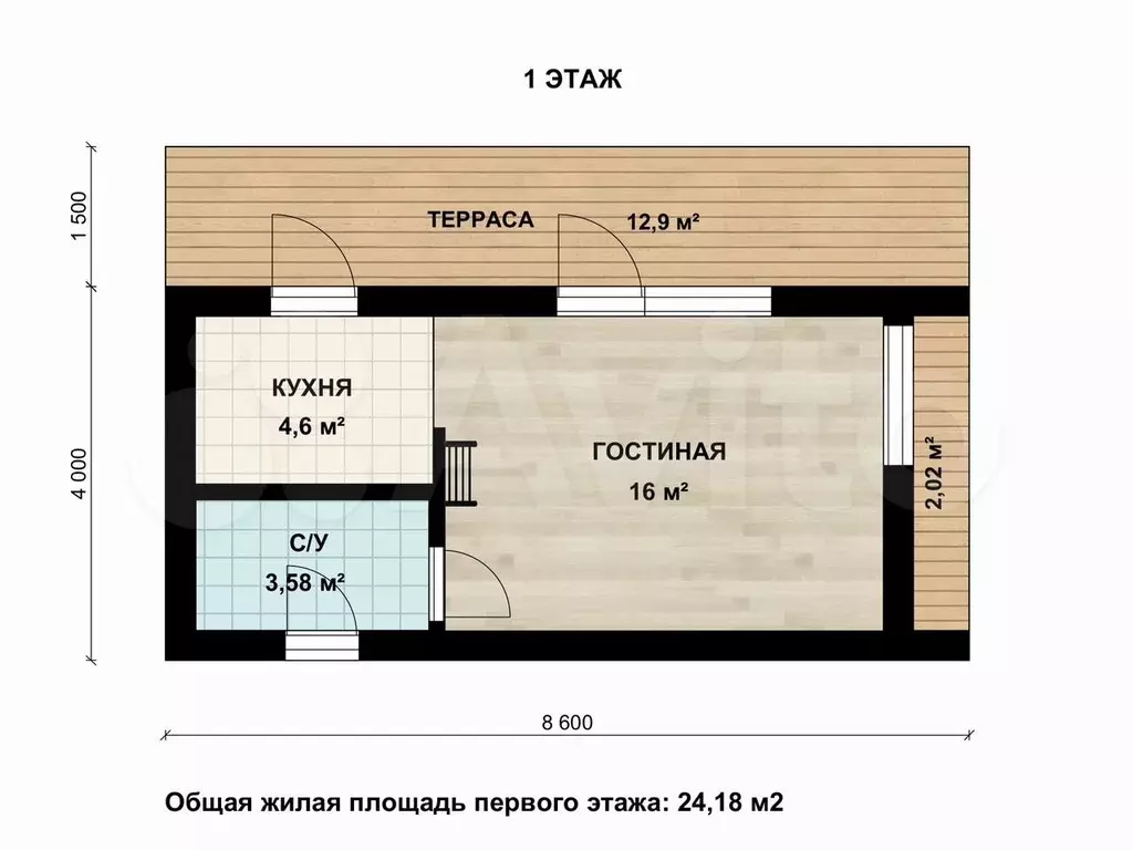 Дом 48 м на участке 1 сот. - Фото 0