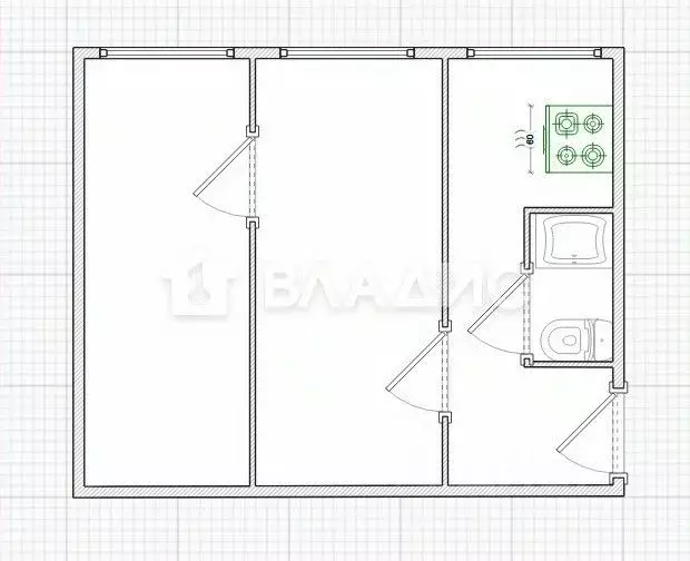 2-к кв. Пензенская область, Пенза ул. Терновского, 21А (42.0 м) - Фото 2