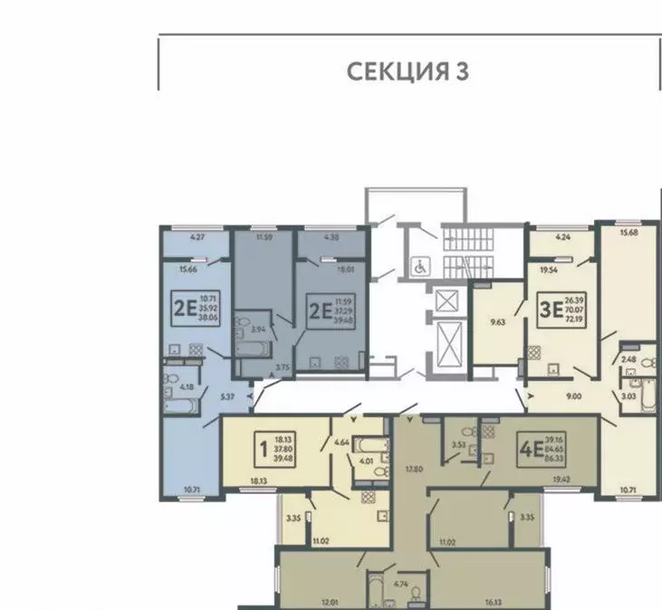 3-к кв. Липецкая область, Липецк ул. Перова, 2В (86.33 м) - Фото 2