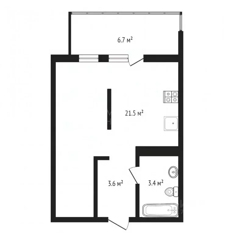 1-к кв. Тюменская область, Тюменский муниципальный округ, д. Патрушева ... - Фото 2