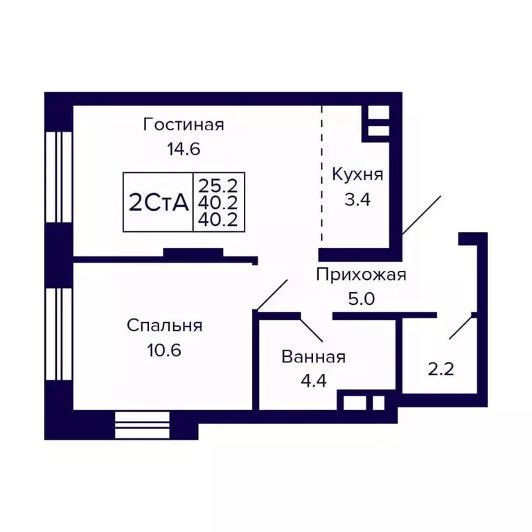 2-к кв. Новосибирская область, Новосибирск ул. Грибоедова (40.2 м) - Фото 0