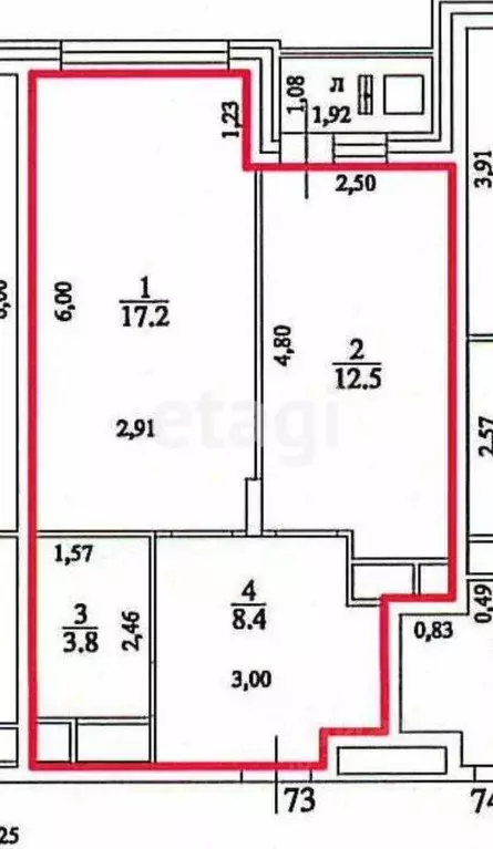 1-к кв. Ульяновская область, Ульяновск просп. Нариманова, 38 (41.9 м) - Фото 2