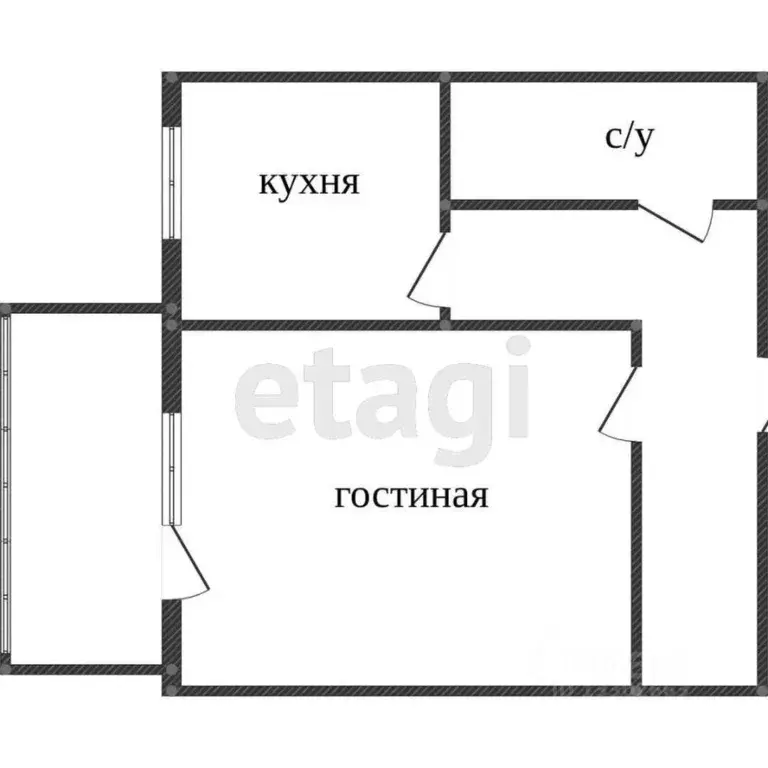 1-к кв. Ханты-Мансийский АО, Сургут ул. Александра Усольцева, 26 (43.2 ... - Фото 1