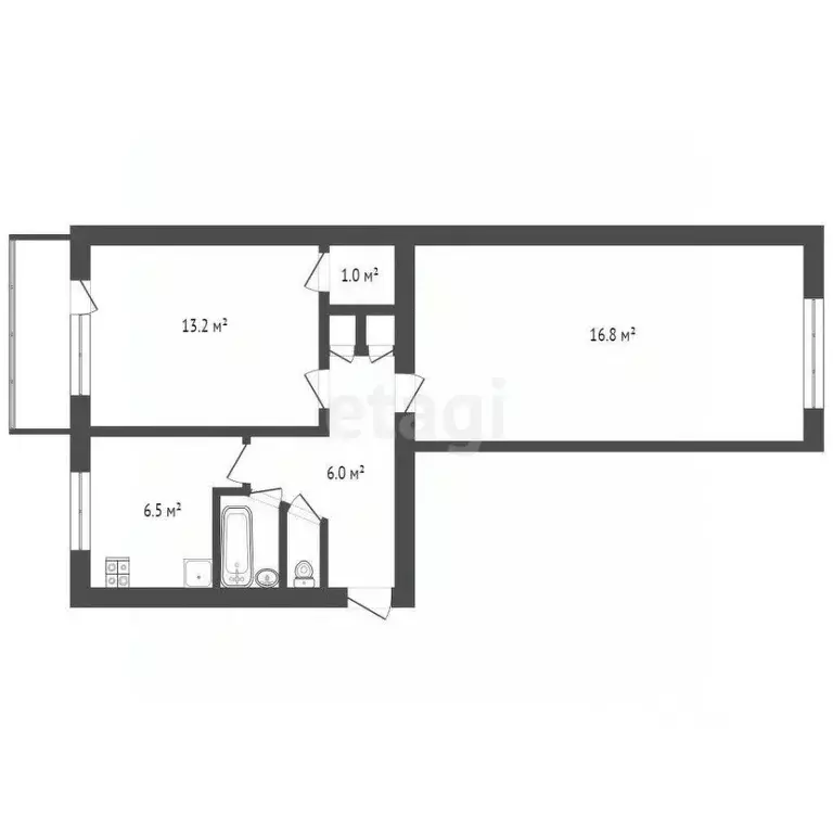 2-к кв. Севастополь, Севастополь, Балаклава г. ул. Коммунаров, 17 ... - Фото 2