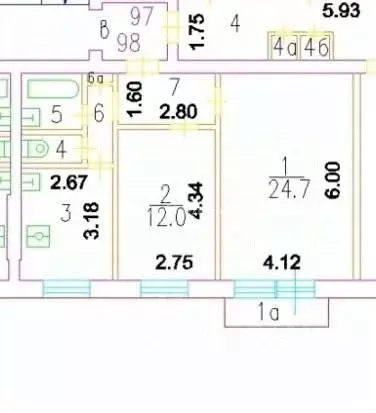 2-к кв. Москва ул. Юннатов, 17К4 (57.0 м) - Фото 1