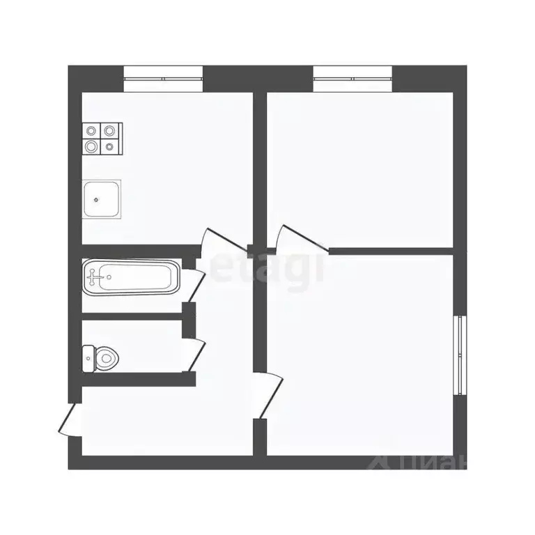 2-к кв. Владимирская область, Гусь-Хрустальный Транспортная ул., 2А ... - Фото 1