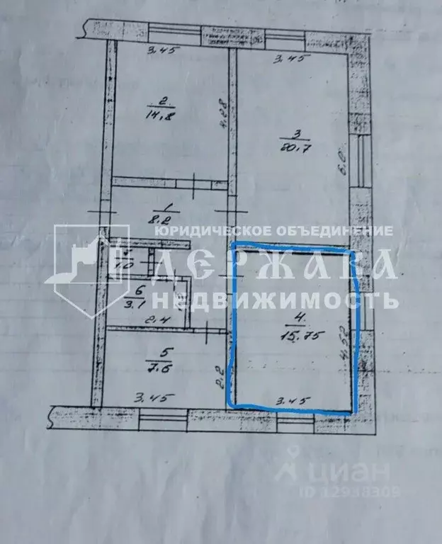 3-к кв. Кемеровская область, Топки Пионерская ул., 80 (71.2 м) - Фото 1