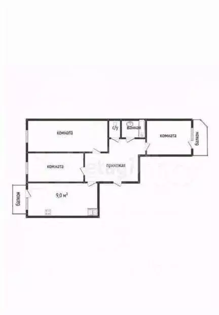 3-к кв. Костромская область, Кострома Окружная ул., 43 (67.5 м) - Фото 2