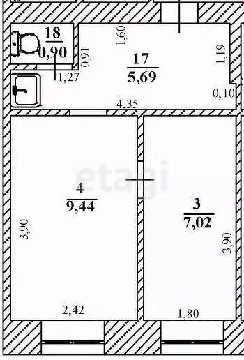 Комната Ульяновская область, Ульяновск Солнечная ул., 14 (16.5 м) - Фото 1