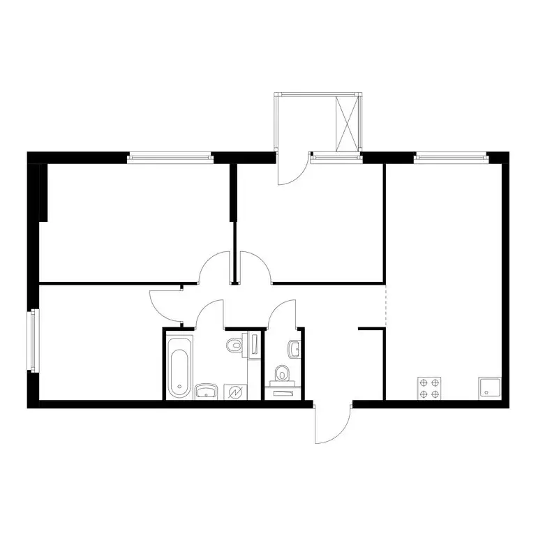 3-комнатная квартира: Казань, жилой комплекс Нокса Парк, 3 (71.8 м) - Фото 0