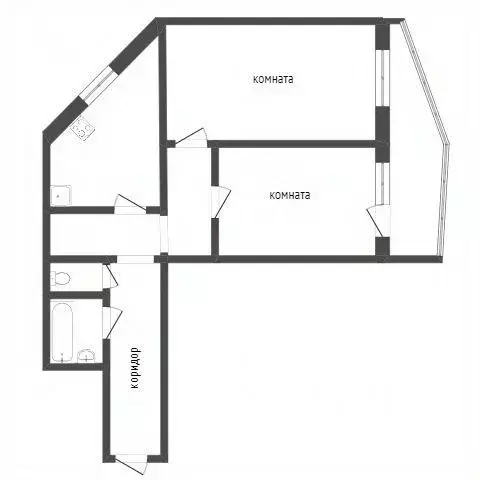 2-к кв. Бурятия, Улан-Удэ ул. Борсоева, 77 (51.0 м) - Фото 1