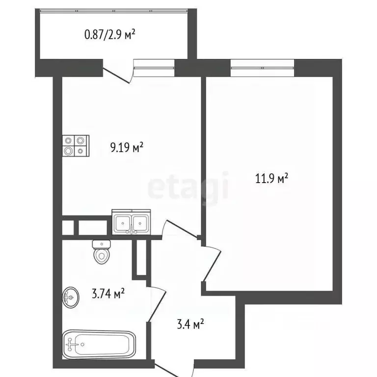 Студия Ярославская область, Ярославль ул. Старая Костромская, 6 (20.38 ... - Фото 2