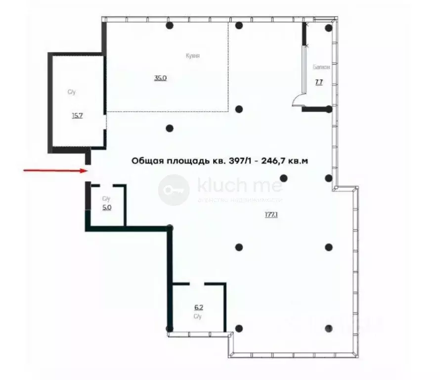 Свободной планировки кв. Татарстан, Казань Шоссейная ул., 57 (246.7 м) - Фото 2