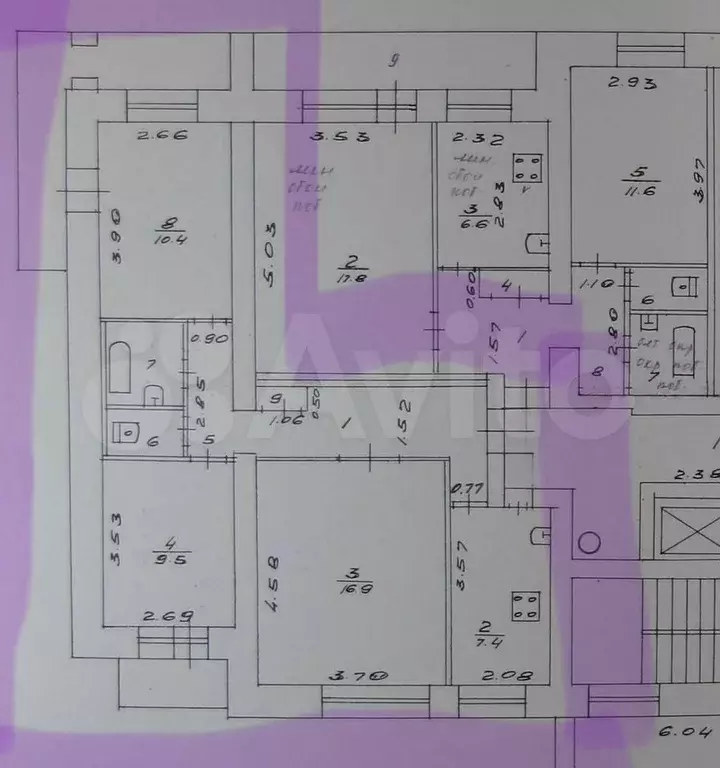 3-к. квартира, 58,5 м, 3/9 эт. - Фото 0