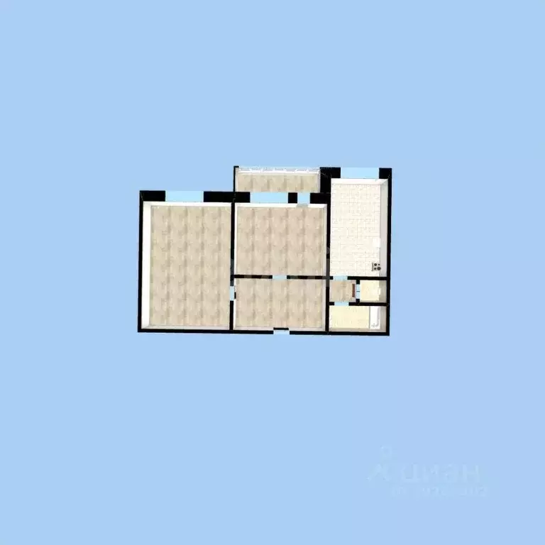 2-к кв. Башкортостан, Уфа ул. Рудольфа Нуреева, 1 (64.4 м) - Фото 2