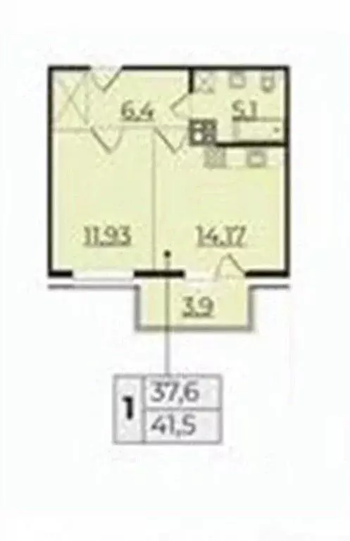 1-к кв. Иркутская область, Иркутск ул. Баумана, 262 (41.0 м) - Фото 1