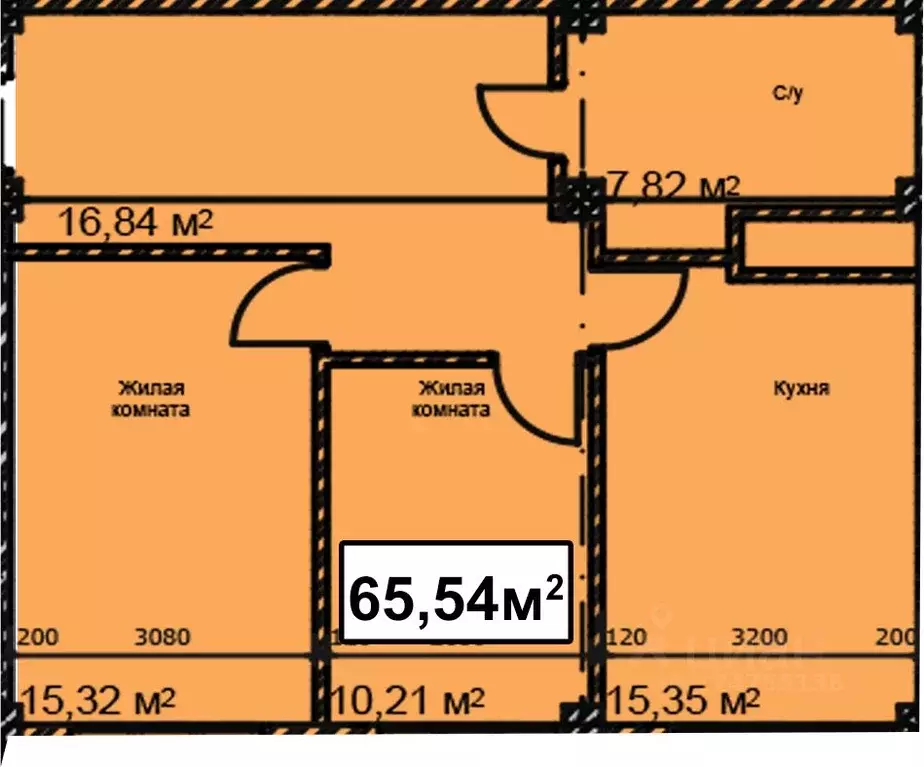 2-к кв. Ставропольский край, Ессентуки ул. Благодатная, 22к2 (65.54 м) - Фото 0