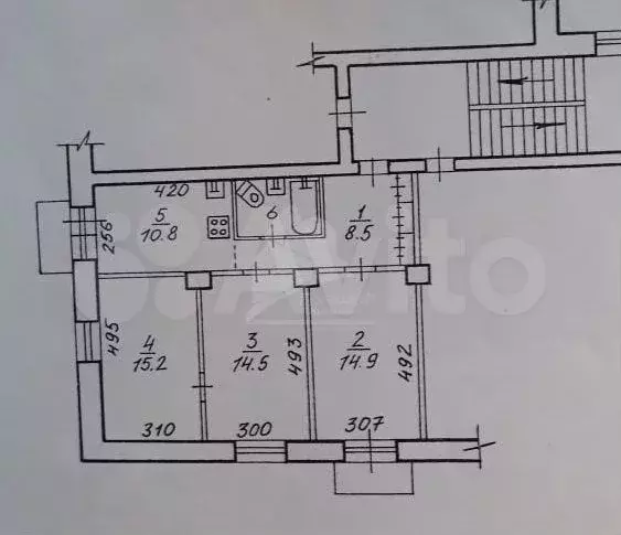 3-к. квартира, 67,9 м, 3/5 эт. - Фото 0