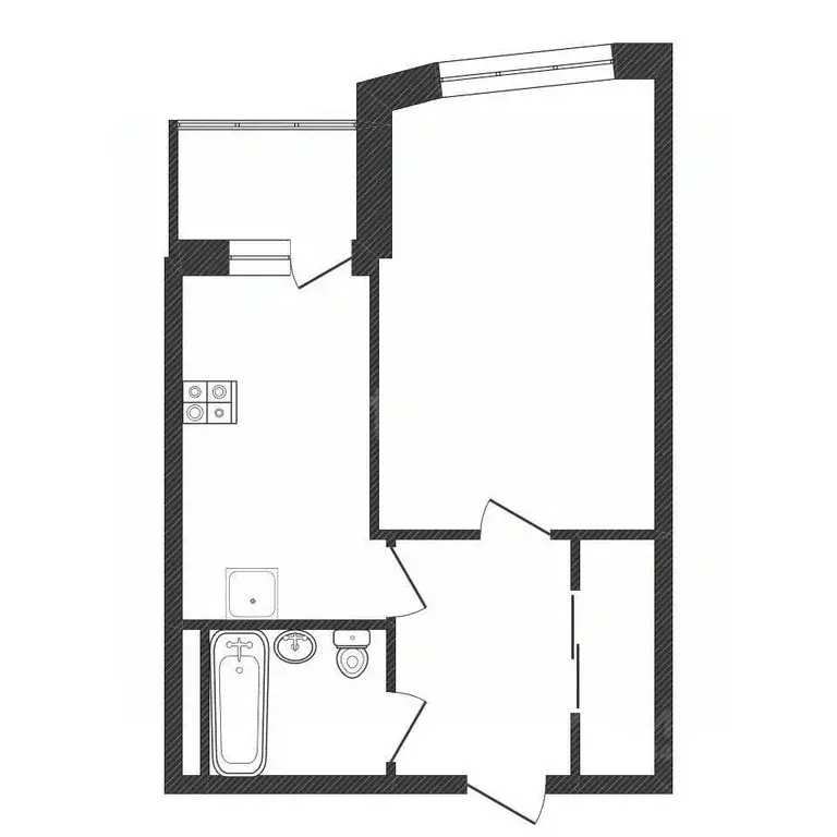 1-к кв. Калужская область, Балабаново г. Боровский муниципальный ... - Фото 2