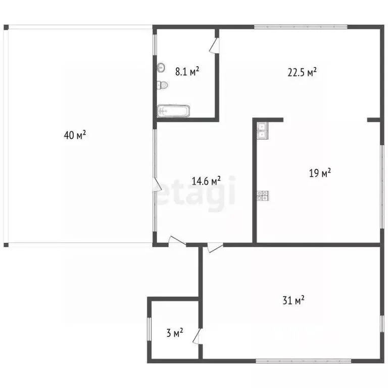 2-к кв. Санкт-Петербург ул. Новая, 51к22 (140.0 м) - Фото 2
