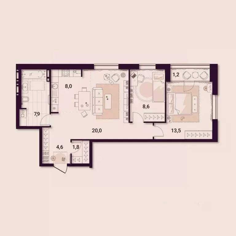 2-к кв. Приморский край, Артем ул. Куйбышева, 11А (65.61 м) - Фото 1