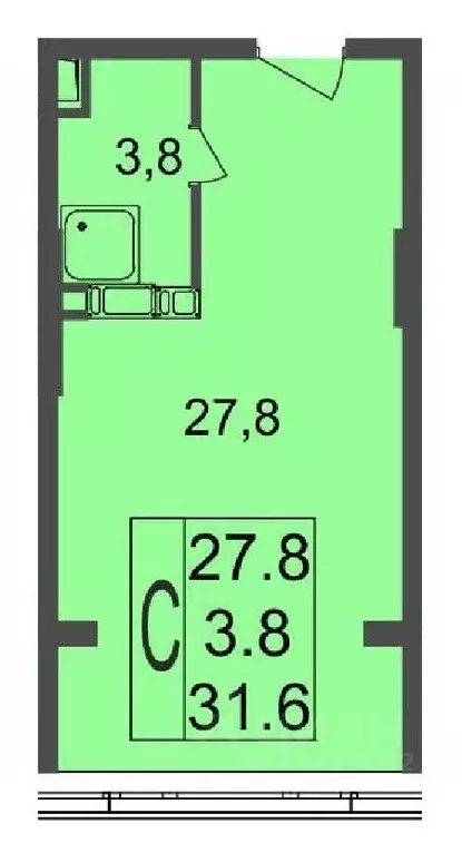 Студия Московская область, Королев Октябрьский бул., 26 (31.6 м) - Фото 0