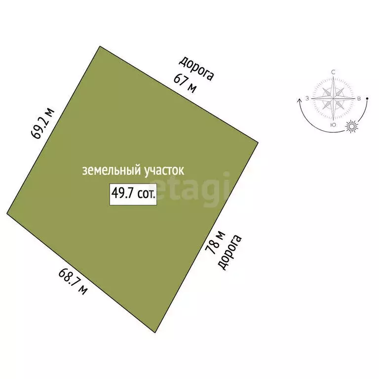 Участок в Коктебель, Солнечная улица (49.74 м) - Фото 1