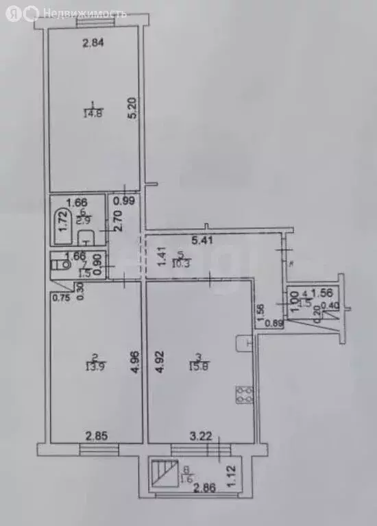 2-комнатная квартира: село Осиново, Садовая улица, 8 (60.7 м) - Фото 1