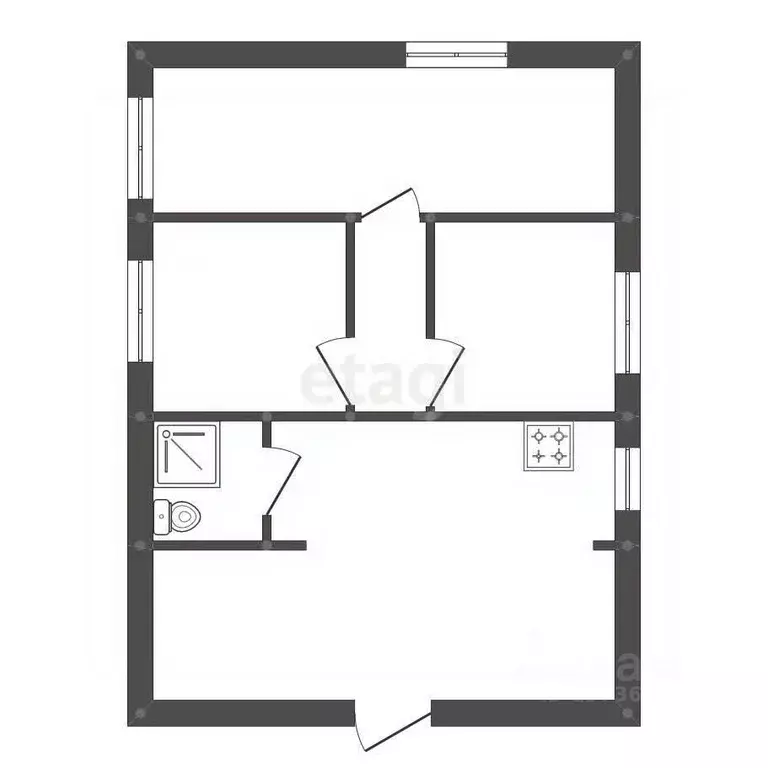 Дом в Амурская область, Белогорск Спортивный пер., 9 (60 м) - Фото 2