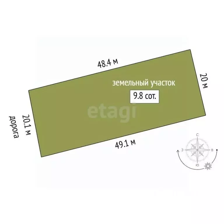 Участок в Тюменская область, Нижнетавдинский муниципальный округ, ... - Фото 1